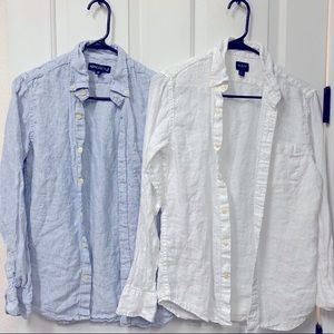 SOLD - JCREW linen shirts - set of 2